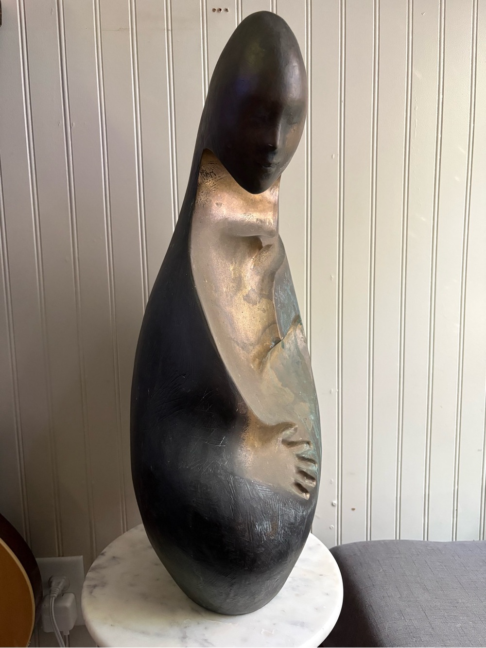 RARE Angelo Basso Bronze Sculpture “Mother and Child” Limited Edition VIII/IX - Picture 3 of 11